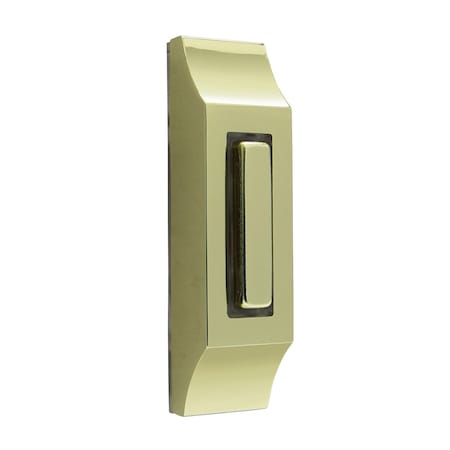 Iq America DP1232A  Contemporary Polished Brass Lighted Pushbutton Doorbell DP1232A